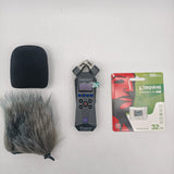 Original Zoom H1essential  Digital Camera Audio Recorder Stereo Microphone with wind sponge and fur coat gifts