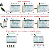 4DI-DO 433M Wireless 4CH RS485 Bus Relay Module RF Master-Slave Networking Remote IO Swicth Board for PLC Industrial Equipment