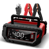 HTRC P40 QC2.0 Electric Car Battery Charger 6V 12V 24V LiFePO4 & Lead Acid Fireproof for Electric Motorcycles & Scooters
