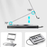 USB C Hub Stand for MacBook Pro, 10 in 1 Dock with 4K 60Hz HDMI, RJ45, SD/TF Card Reader, 4 USB 3.0 for IPad/MacBook Air/Laptop