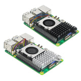 Raspberry Pi 5 Aluminum Heatsink with Turbo Quiet Blower Fan - PWM Speed Control Cooling System