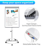 Mobile Dry Erase Board Magnetic Portable Stand Whiteboard Flipchart Easel White Board