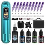 Wireless Tattoo Guns Full Kits Long-lasting Micropigmentation Full Kit Battery Tattoos Pen Machine Professional Tattoos Material