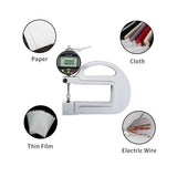 Professional 0-10mm 0.001mm High Accuracy Digital Thickness Gauge with Roller Insert Electronic Thickness Gauge