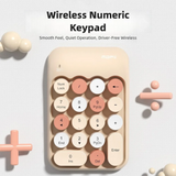 High Quality Colorful Wireless Numeric Keypad Silent Rechargeable Mini Portable Keypad External Keyboard Office