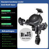 Motorcycle Phone Mount with 15W Wireless Charger & USB C 36W Fast Charging Port, Motorbike Mobile Stand for 5.4-7.2" Phone