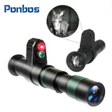 Ponbos A+ 1.54 Inch Infrared Night Vision Sight 8-24X Zoom Digital Monocular Telescope Camera for Hunting with 30MM Objective