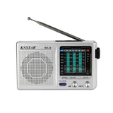 Knstar KK-9 FM Radio With PVC Panel Built-in Speaker Dimensions 13*7.8*2.9cm Single Channel 3-band 3W DC 3V 88-108MHz 75dB AM SW