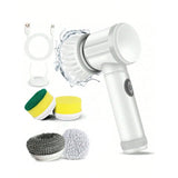 Portable Electric Spin Scrubber Cordless Power Scrubber with Replaceable Heads Electric Cleaning Brush for Bathroom/Sink/Window