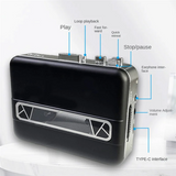 ABWG-Portable USB Cassette Capture Radio Player USB Cassette Tape to MP3 Converter Music Player Walkman Cassette