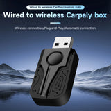 Smart Mini Box USB Plug and Play Wireless CarPlay Android Auto Adapter BT 5G WIFI for OEM Wired CarPlay Android Auto Car Models