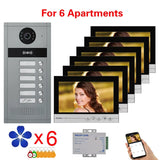Smart Tuya Wifi Video Intercom for 6/8/10 Unit Apartments 9-Inch Screen with with RFID Card / APP Unlock Doorbell Camera Systerm