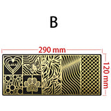 Ice Cube Logo Pure Copper Mold DIY Brass Ice Design Stamping Plate Ice Printing Bartender Whiskey Pressing Tray Mould 290x120MM