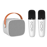 Mini Karaoke Machine for Kids Portable Speaker With 1-2 Wireless Microphone for Home KTV Birthday Party Holiday Gifts