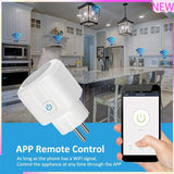 4X Tuya Smart Wifi Plug EU 20A Smart Socket With Power Monitering Energy Saving Timing Remote Control Smart Life EU Plug