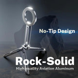 Foldable Magnetic Phone Tripod Stand Portable Travel Hands-Free Video Shooting Holder for iPhone & Android on Desk Plane Train