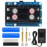 Raspberry Pi 4B/3B+ UPS Battery Pack -5V Lithium Power Supply Module with Rechargeable Battery Cycle Charging