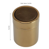 Powder Sugar Shaker Duster Multipurpose Fine Mesh Large Capacity Dredges Shaker with Lid for Baking Cooking Home Golden