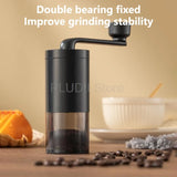 Manual Medicine Grinder Portable Crusher Mini Grinder with Adjustable Fineness and Transparent Container for Beans and Pills