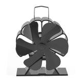 Black Fireplace Fan With 6 Blades Heat-powered Stove Fan No Battery or Electricity Required Log Wood Burner Eco Quiet Fan