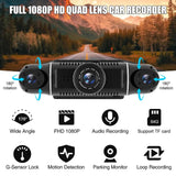 Car DVR Dash Cam 4 CH FHD 4*1080P Dashboard Camera 24H Parking Monitor Video Recorder Night Vision WiFi Black Box Loop Recording