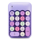 High Quality Colorful Wireless Numeric Keypad Silent Rechargeable Mini Portable Keypad External Keyboard Office