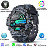 LC21 Outdoor Sports Smart Watch Men Women With LED Flashlight Compass SOS Fitness Monitor BT Calls IP68 Waterproof Smartwatch