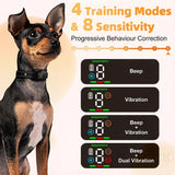 No Shock Dog anti bark Collar,  Beep and Dual Vibration Function Magnetic Charging With Big  Color Screen
