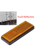 10pcs/set Rectangular Orange Adhesive Reflectors IP67 for Trailer Truck Caravan