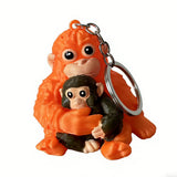 Monkey Keyring Charm Pendant Scratch-Resistant Cute Monkey Holding Plush Pendant Lightweight for Car Keys Funny Gifts