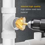 6-PCS Blade Lift Drill Set PPR Water Pipe Repair Hot Melt Hexagonal Shank Rotary Groove Drill Bit Water Pipe Hole Opening Device