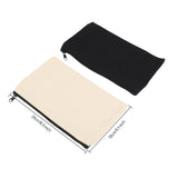 GW-20Pcs Canvas Makeup Bags Zipper Pouch Bags Pencil Case Blank DIY Craft Bags Cosmetic Pouch For Travel DIY Craft School