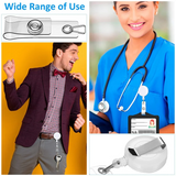 100 PCS Retractable Badge Reel Clips ID Card Holder Reel With Metal Belt Clip For Hanging Cards Key Chains