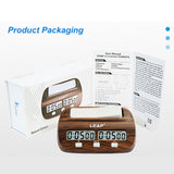 LEAP Chess Clock Digital Chess Timer with Delay and Professional for Board Games Timer Wood Grain Color, Model PQ9907S,