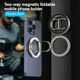 Foldable Double Sided Magnetic Phone Holder for Magsafe Gym Treadmill Universal Folding Car Holder Magnetic Smartphone Stand