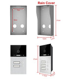 Tuya Smart 4-Unit 7Inch Monitor Screen Apartments Intercom Video Doorbell with RFID Card APP Unlock 4 Wired 1080P Wide angle