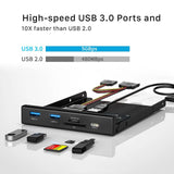 USB 3.0 Micro SD/TF Flash 3.5 Internal Card Reader USB-C Type-C Front Panel Dual USB 3.0 Port Floppy Hub For 3.5" Open Bay Space