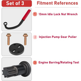 Engine Barring Tool For Cummins B, C Series-Dodge Ram VE P7100 Compatible 13Mm Injection Pump Gear Puller Idle Lock Nut Wrench