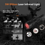 Professional MS32 Night Vision Monocular Scope with IR850 Infrared Illuminator and Range Finder for Hunting