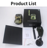 4G Solar Powered Game Trail Camera Photo Traps with Cloud Storage 5W 7800mAH 120 Degree Wide Angle for Wildlife Security
