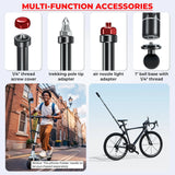 Aluminum Motorcycle Camera Mount Kit Heavy Duty Anti-Vibration & Anti-Theft Lock for GoPro Insta360 DJI Action Cameras