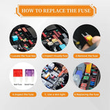 120pcs Mini Fuse Assortment Kit, Mini Blade Fuses for Truck, Auto, Automotive ,Truck(2A/3A/5A/7.5A/10A/15A/20A/25A/30A/35A)