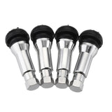 4pcs TR414 Alloy Tubeless Snap In Wheel Tire Valve Stems Rubber Dust Caps