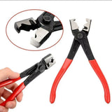 100pcs Stainless Steel Ear Hose Clamps+ 1pc Clamp Pliers, Worm Drive Hose Clips,Fuel & Water Pipe Clamps for Car Applications