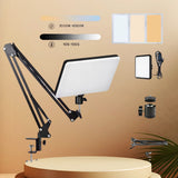 2025 LED Photography Selfie Lights Conference Lighting Photo Studio Lamp With Scissor Arm Stand For YouTube Zoom Live Streaming