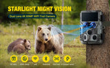 4K WiFi Wildlife Game Trail Camera Traps with 13MP SONY Native Sensor, 850nm LEDs, 65ft Detection Range for Hunting