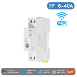 WiFi Tuya Smart Circuit Breaker 40A Threshold Set Electricity Monitor V0 Fireproof Retardant APP Control With Alexa 220V 230V