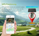 3MP 2K 4G Cellular Trail Camera Photo Traps with 7800mAh Solar Panel GPS Positioning UCon App Settings for Wildlife Security