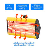 Ranlraka Car Body Shortwave Infrared Curing Lamp Paint Spray Booth Drying Lamp 1200W AC 110/220-240V Aluminium Steel