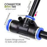Garden Programmable Timer Misting Cooling System 360° Free-bend Misting Nozzle Adjustable Atomizer Sprayer Outdoor Watering Kits